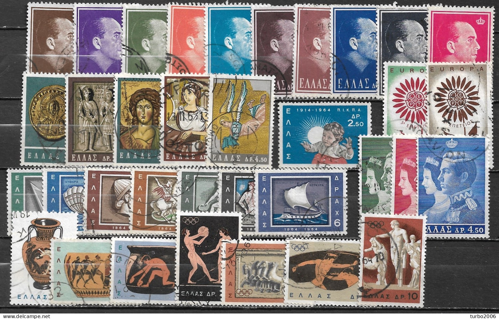 GREECE 1964 Complete All Sets Used Vl. 900 / 934 - Full Years