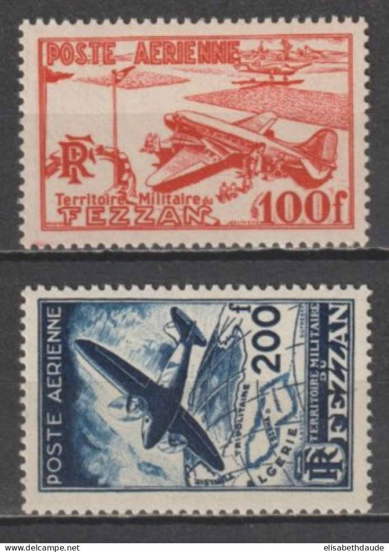 FEZZAN - 1948 - POSTE AERIENNE YVERT N° 4/5 ** MNH - COTE = 25 EUR - Neufs