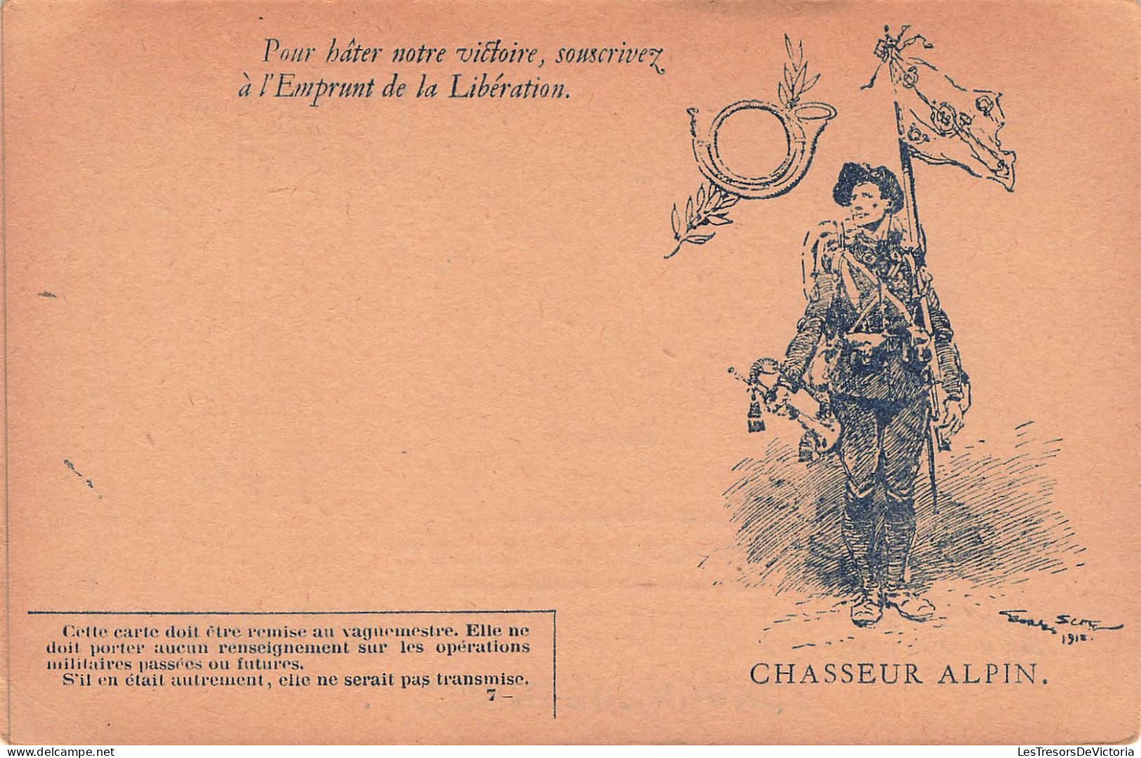 MÉTIERS - Chasseur Alpin - Carte Postale Ancienne - Craft