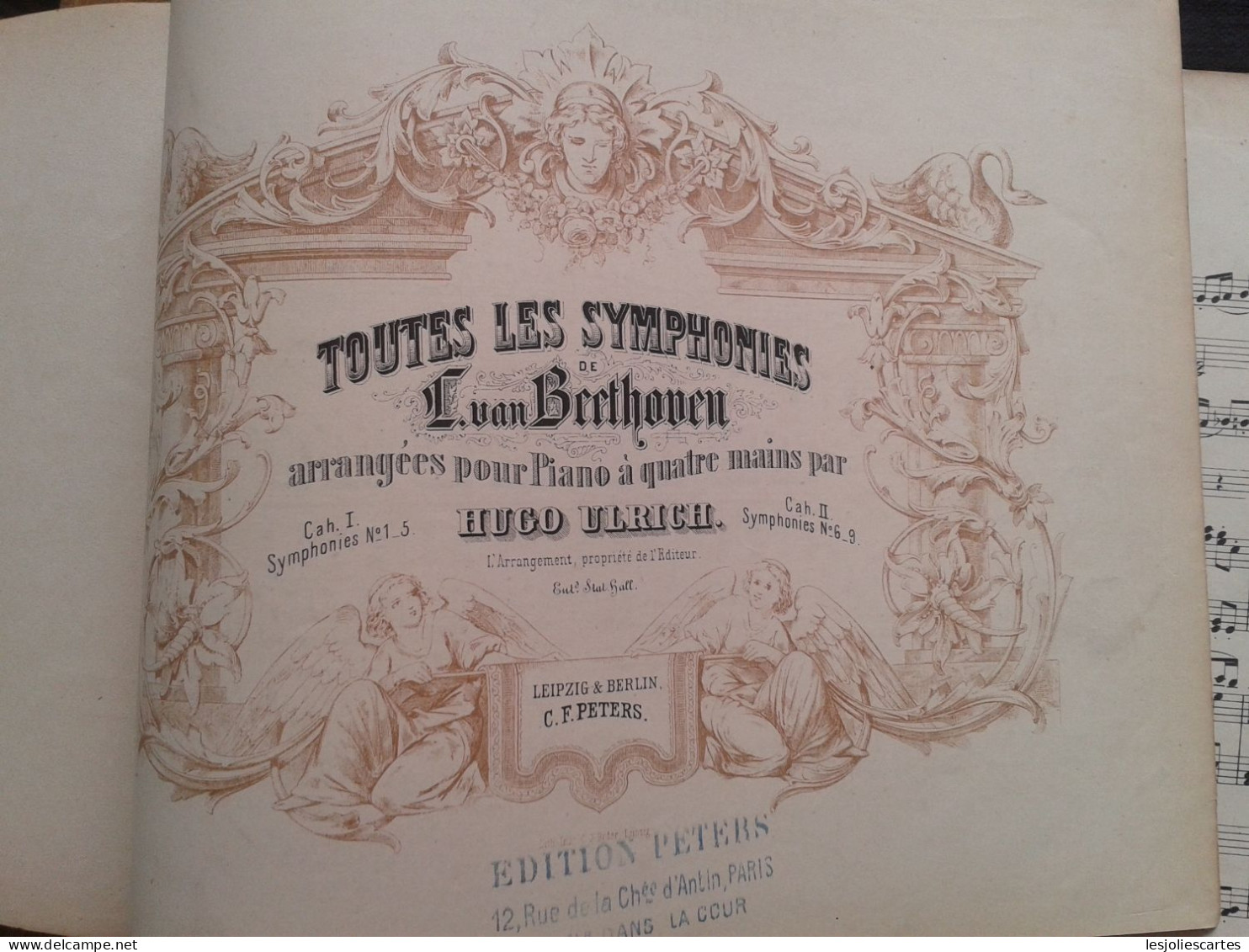 LUDWIG VAN BEETHOVEN SYMPHONIES POUR PIANO A 4 MAINS PARTITION MUSIQUE EDITION PETERS - Instrumento Di Tecla