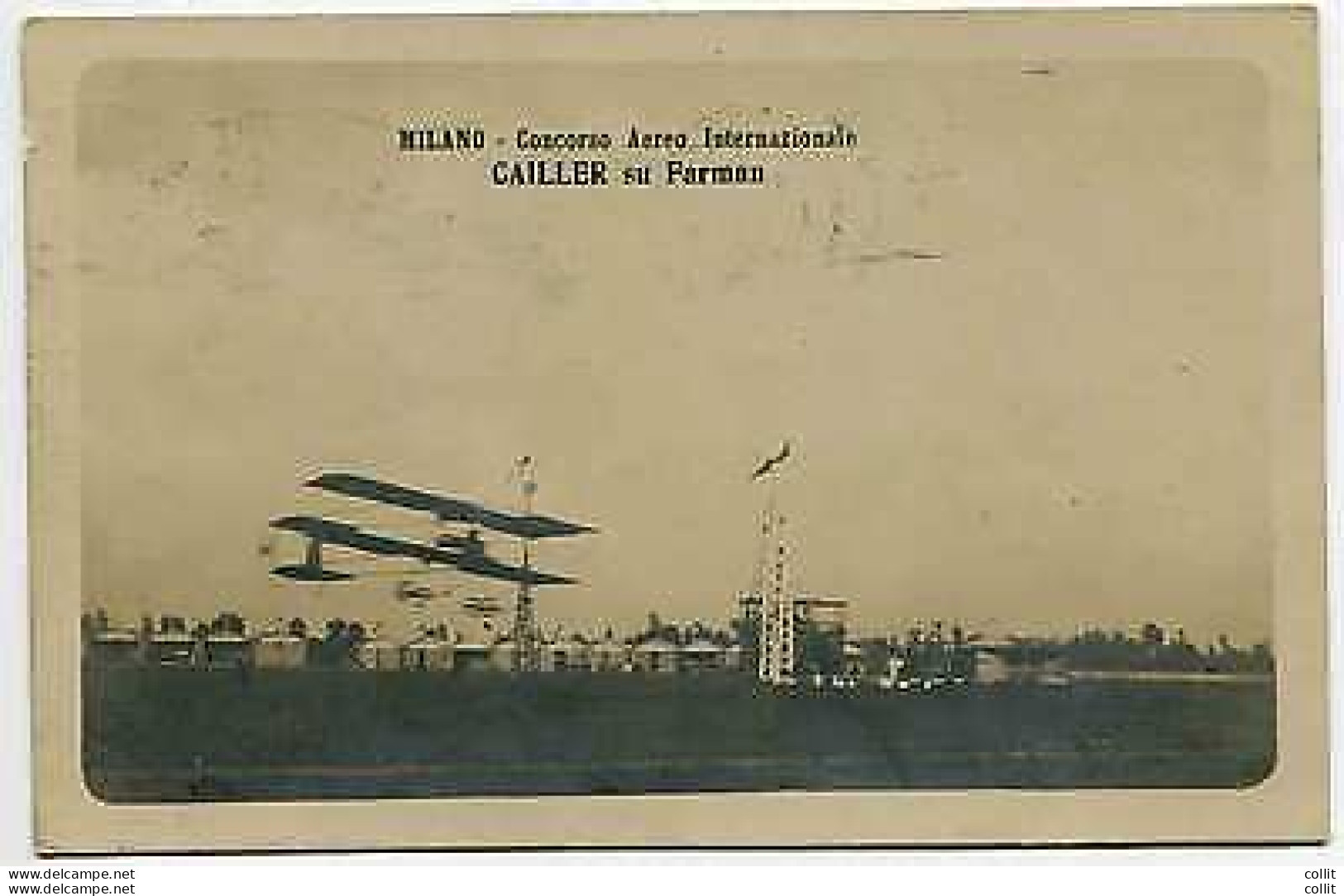 1910 Milano Concorso Aereo Internazionale - Cartolina Fotografica - Marcofilía (Aviones)