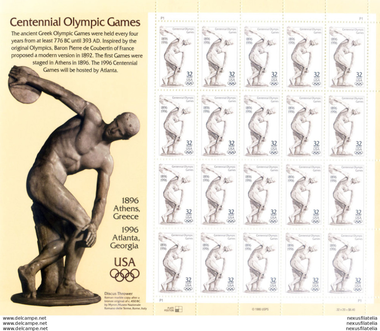 Sport. Centenario Olimpiadi 1996. - Blocks & Sheetlets