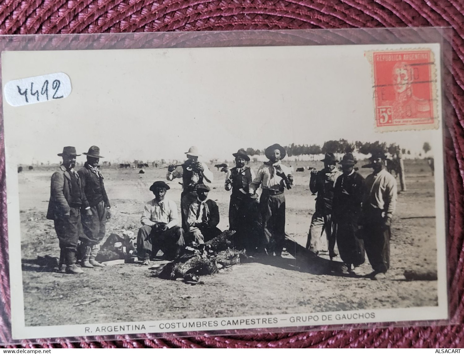 Argentina , Costumbres Campestre , Grupo De Gauchos - Argentina