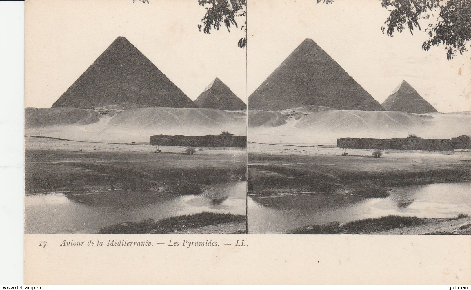 CARTE STEREOSCOPIQUE EGYPTE LES PYRAMIDES TBE - Stereoscopische Kaarten