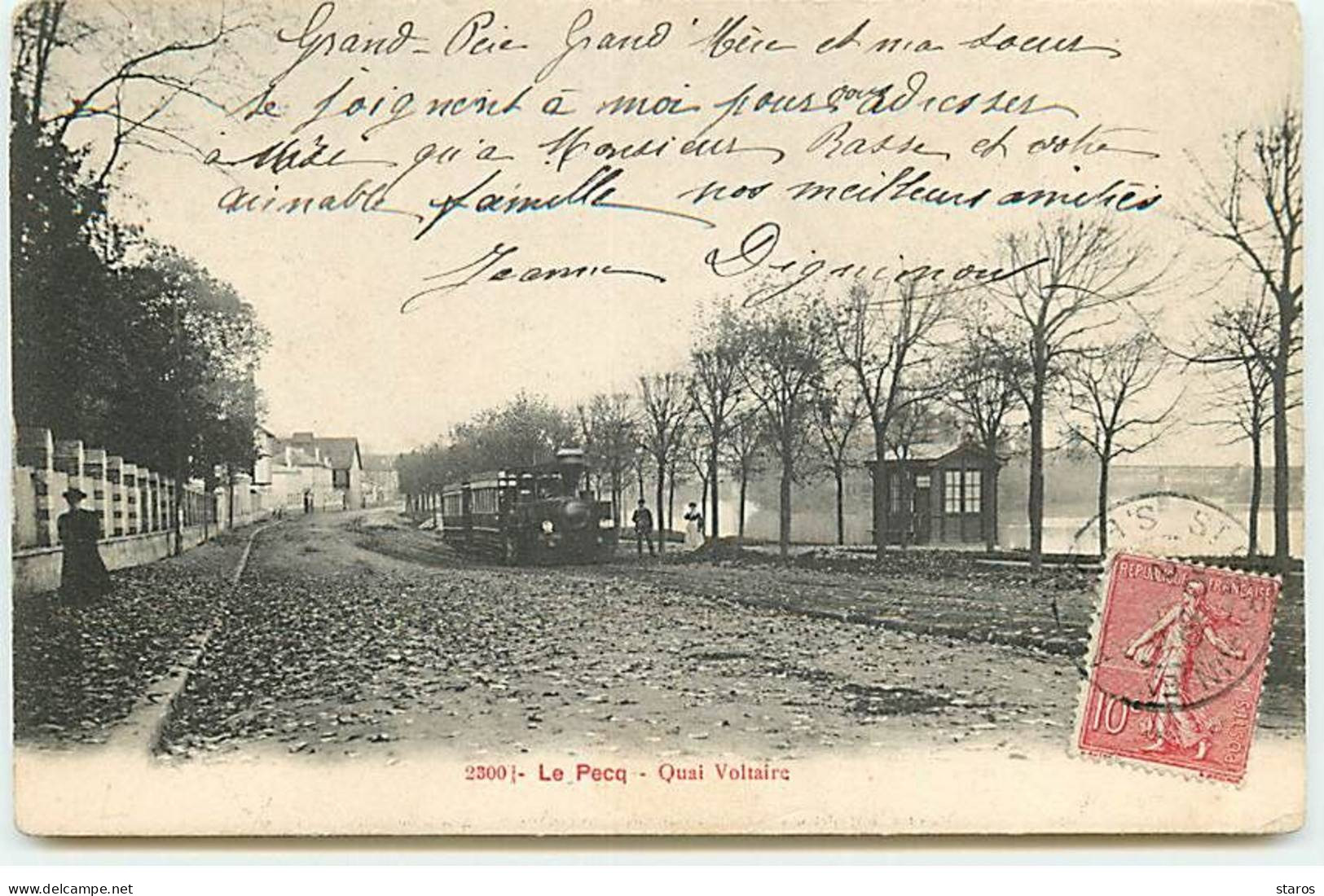 LE PECQ - Quai Voltaire - Train - Tramway - Le Pecq