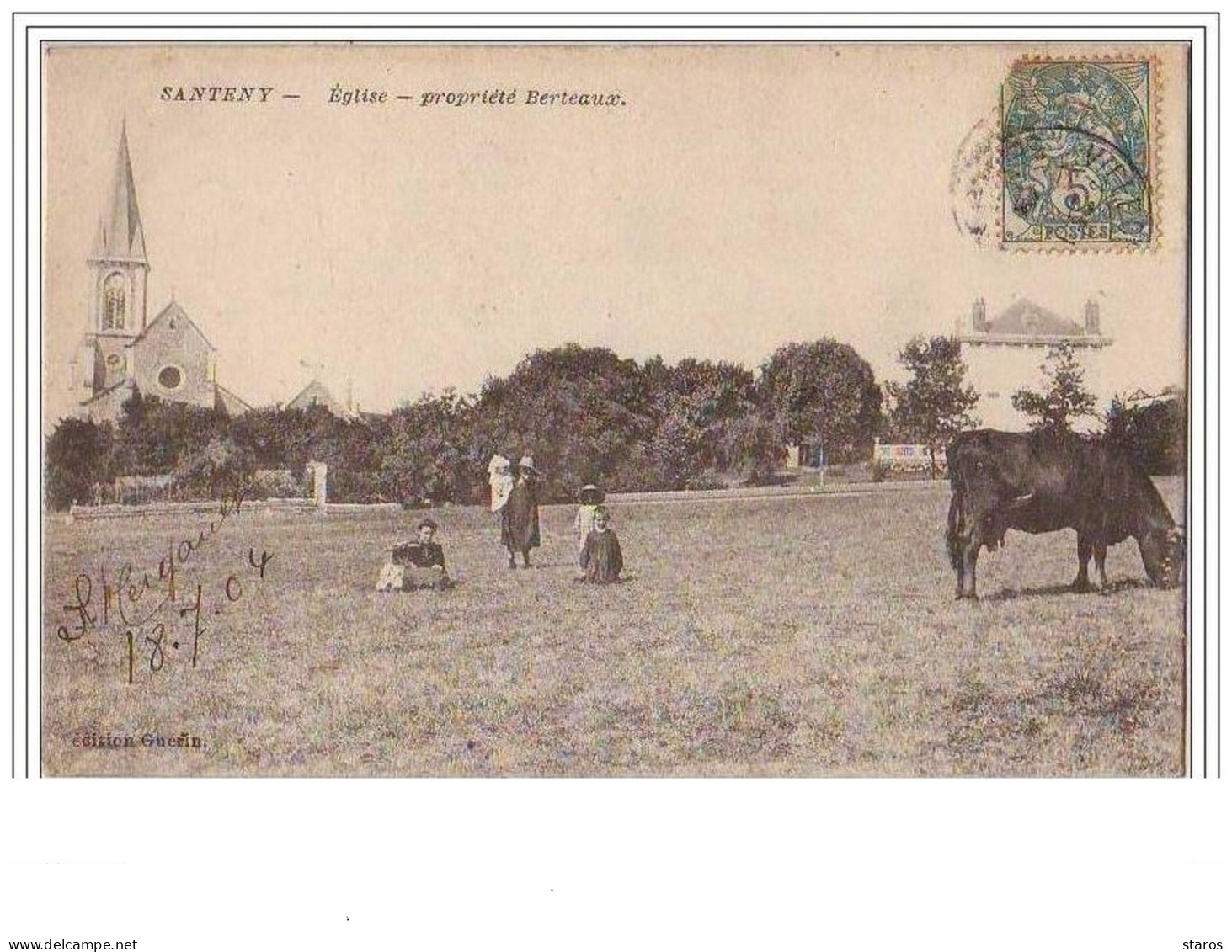 SANTENY Eglise Propriété Berteaux - Santeny