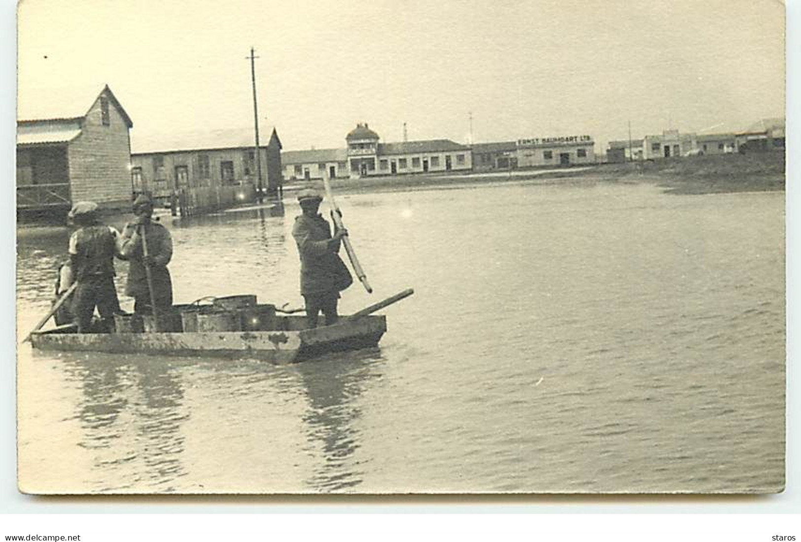 Namibie - RPPC - Near Windhok Breaking Of Avis Damm 1934 - Foto F. Nink - Men In A Boat - Namibie