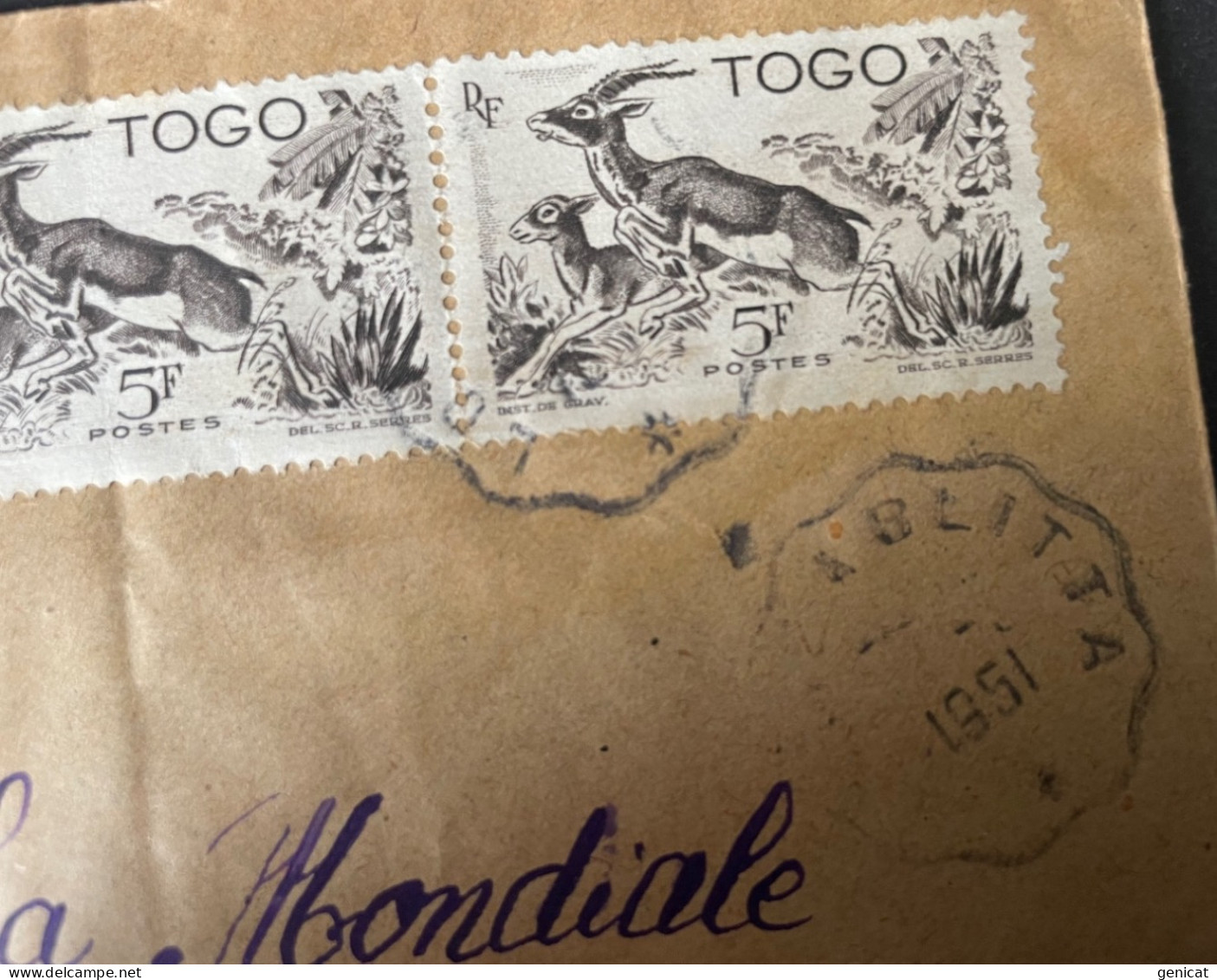 Togo Lettre De Tsévié 1951 Pour Elbeuf - Covers & Documents