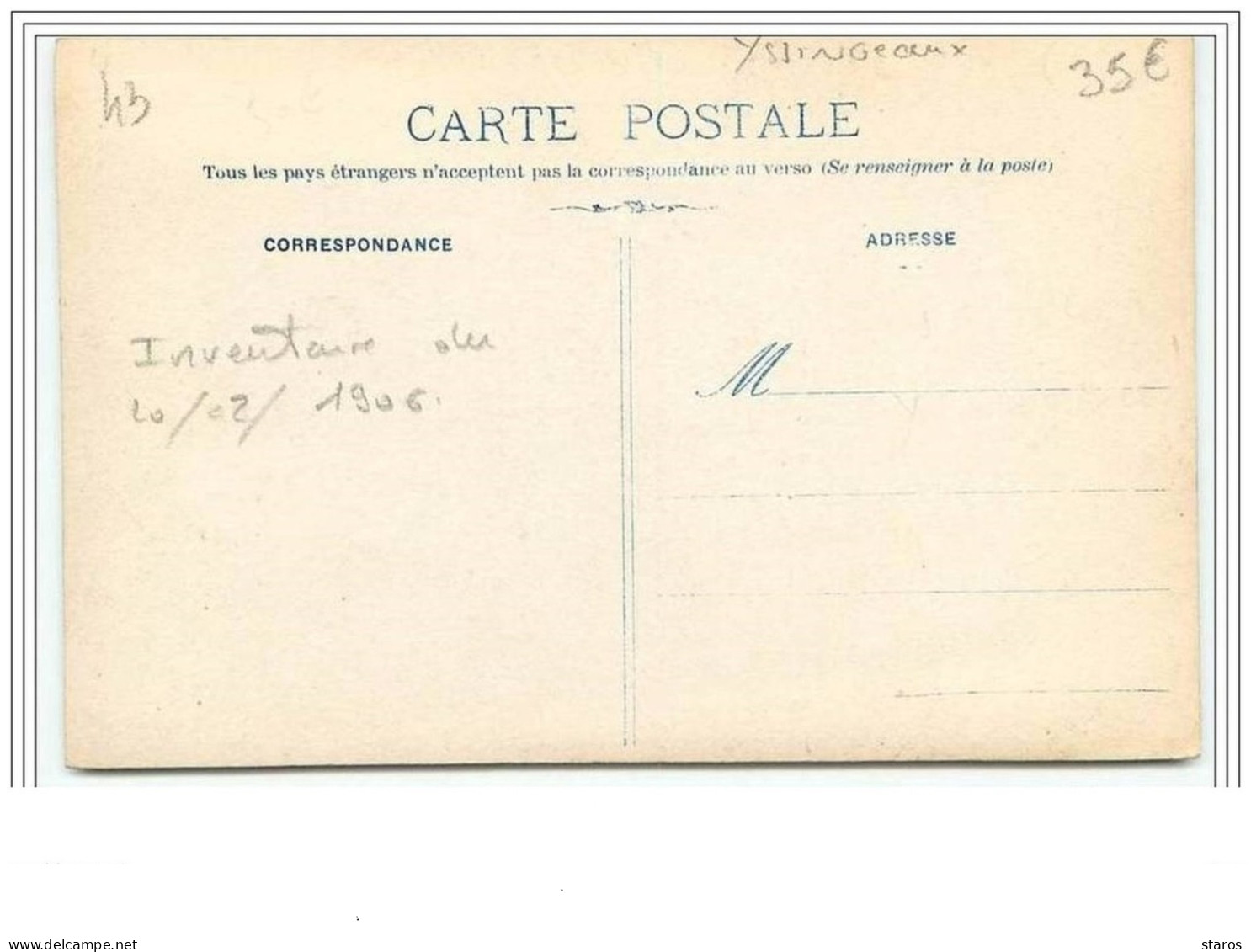 YSSINGEAUX - Inventaire Du 20/02/1906 - Yssingeaux