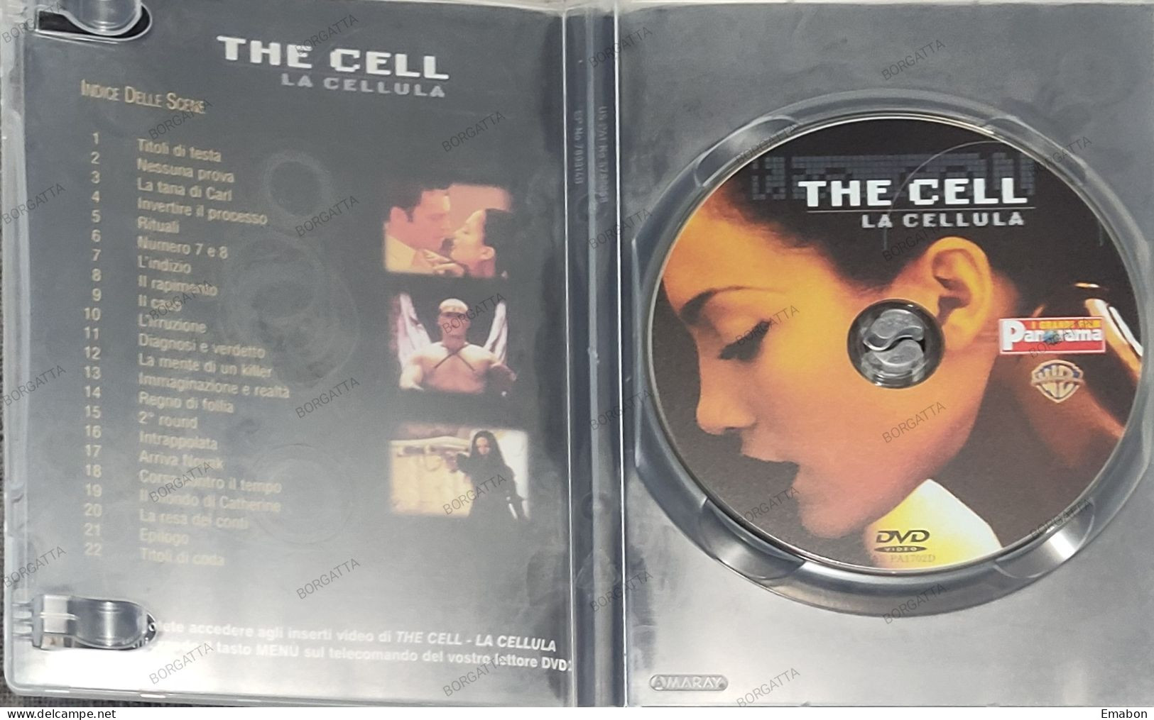 BORGATTA - THRILLER -  Dvd  " THE CELL " JENNIFER LOPEZ - PANORAMA 2002 - Usato In Buono Stato - Polizieschi