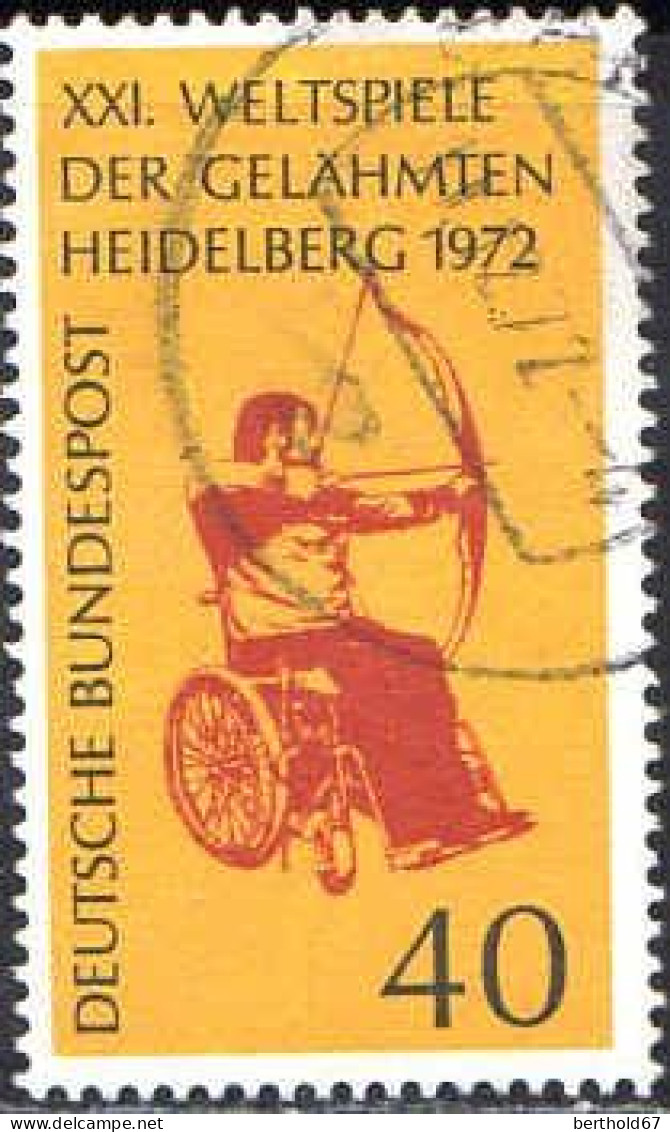 RFA Poste Obl Yv: 579 Mi:733 Weltspiele Der Gelähmten Heidelberg Tir à L'arc (Beau Cachet Rond) (Thème) - Handicap