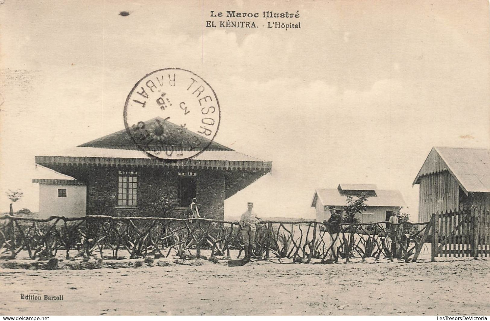 MAROC - Le Maroc Illustré - El Kenitra - Vue D'ensemble De L'hôpital - Quatre Militaire - Carte Postale Ancienne - Rabat