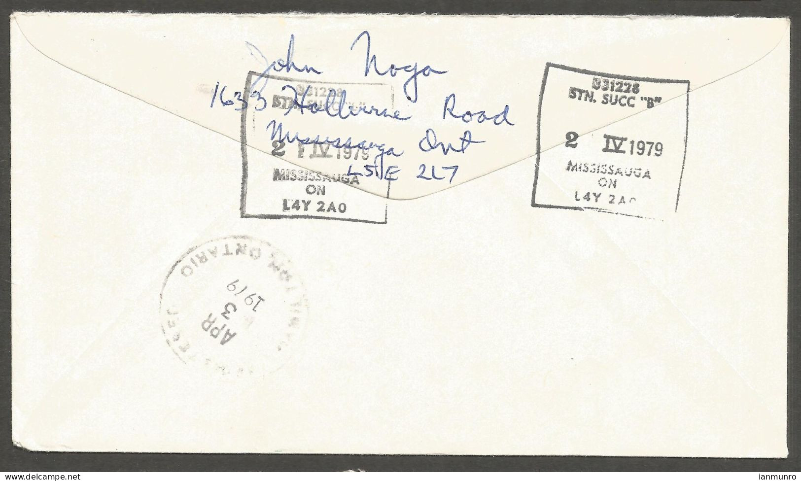 1979 Registered Cover $1.67 Landscape/QEII POCON Mississauga Stn B To Hamilton Ontario - Postgeschichte