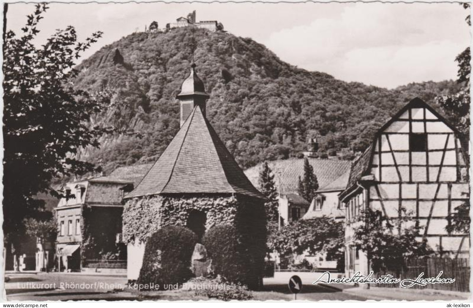 Rhöndorf-Bad Honnef Straßenpartie, Kapelle Und Drachenfels 1969  - Bad Honnef