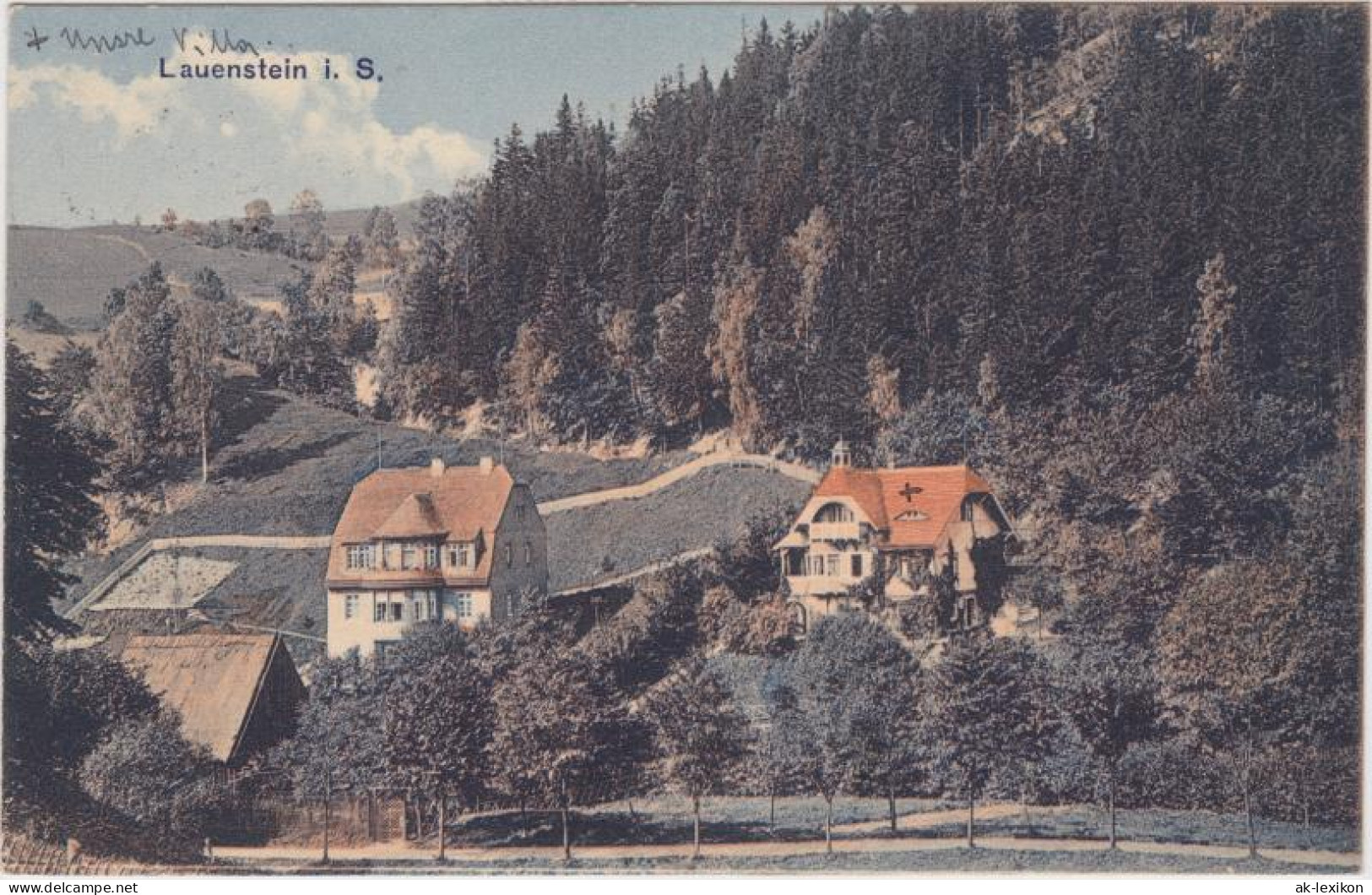 Lauenstein (Erzgebirge)-Altenberg (Erzgebirge) Blick Auf Die Villen 1921  - Lauenstein