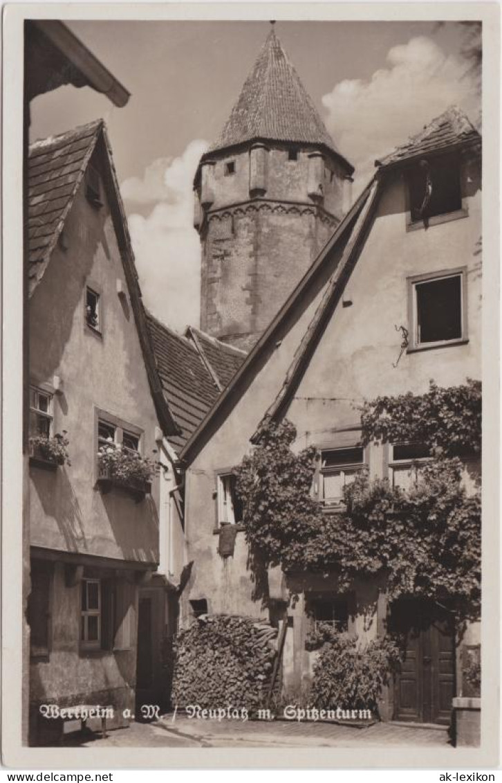 Ansichtskarte Wertheim Neuplatz Mit Spitzenturm 1934  - Wertheim