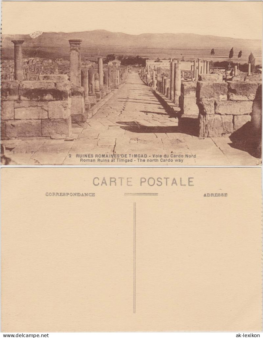 Postcard Timgad Ruines Romaines De Timgad 1922 - Batna