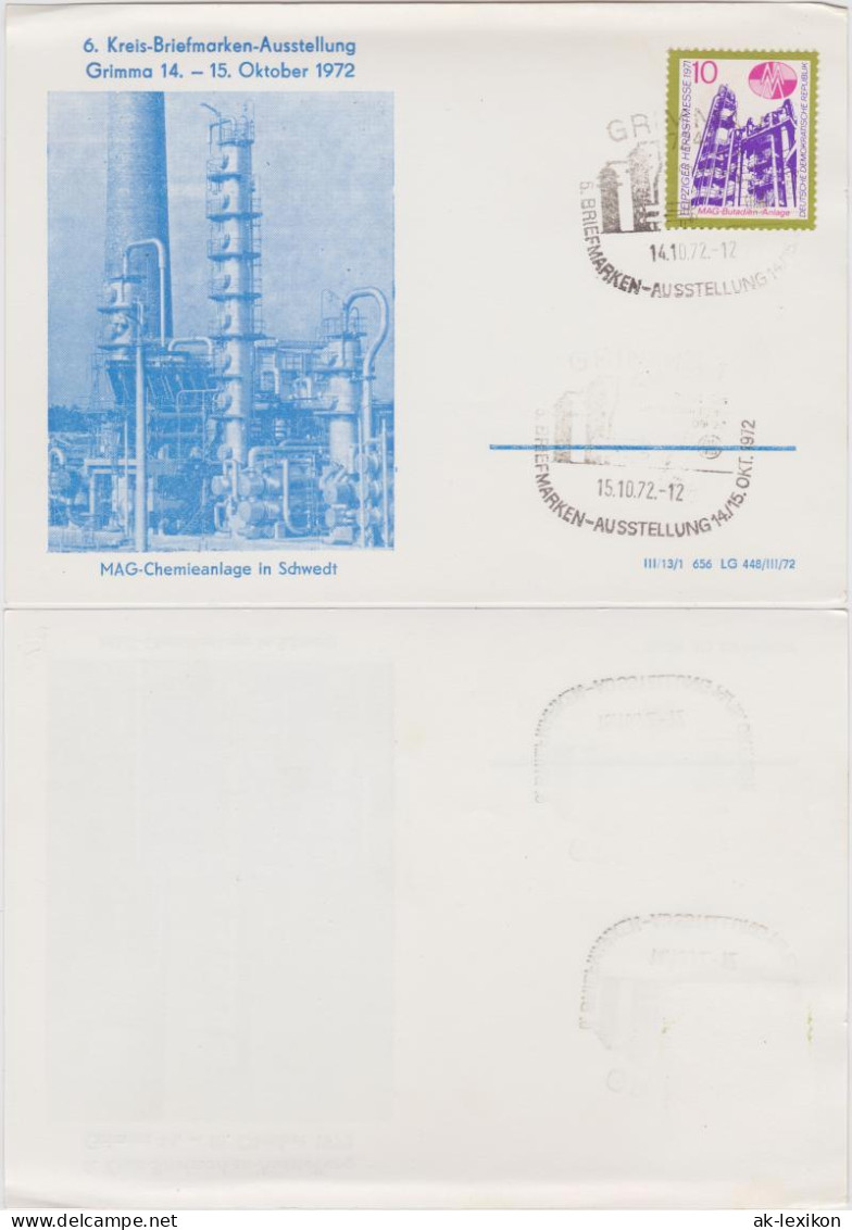 Ansichtskarte Schwedt/Oder MAG Chemieanlage 1972 - Schwedt