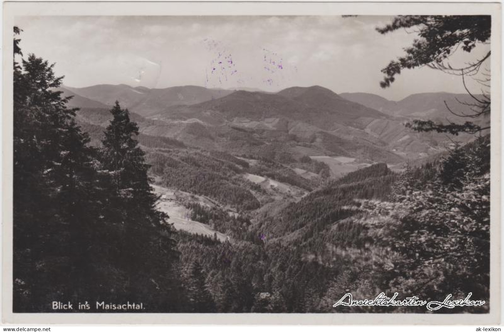 Ansichtskarte Oppenau Blick In's Maisachtal 1934 - Oppenau