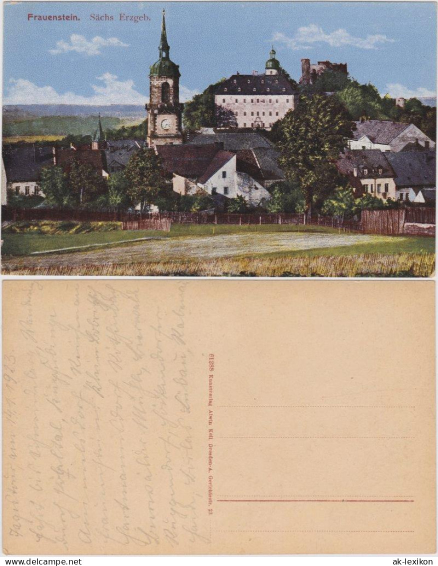 Ansichtskarte Frauenstein (Erzgebirge) Blick Auf Die Stadt 1923  - Frauenstein (Erzgeb.)