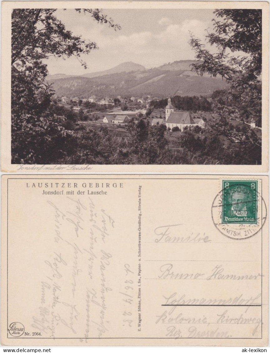 Ansichtskarte Jonsdorf Blick Auf Die Stadt 1928  - Jonsdorf