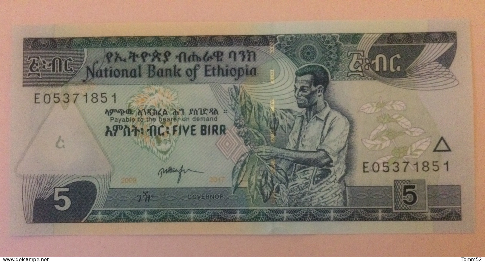 ETHIOPIA 5 Bir UNC - Etiopía