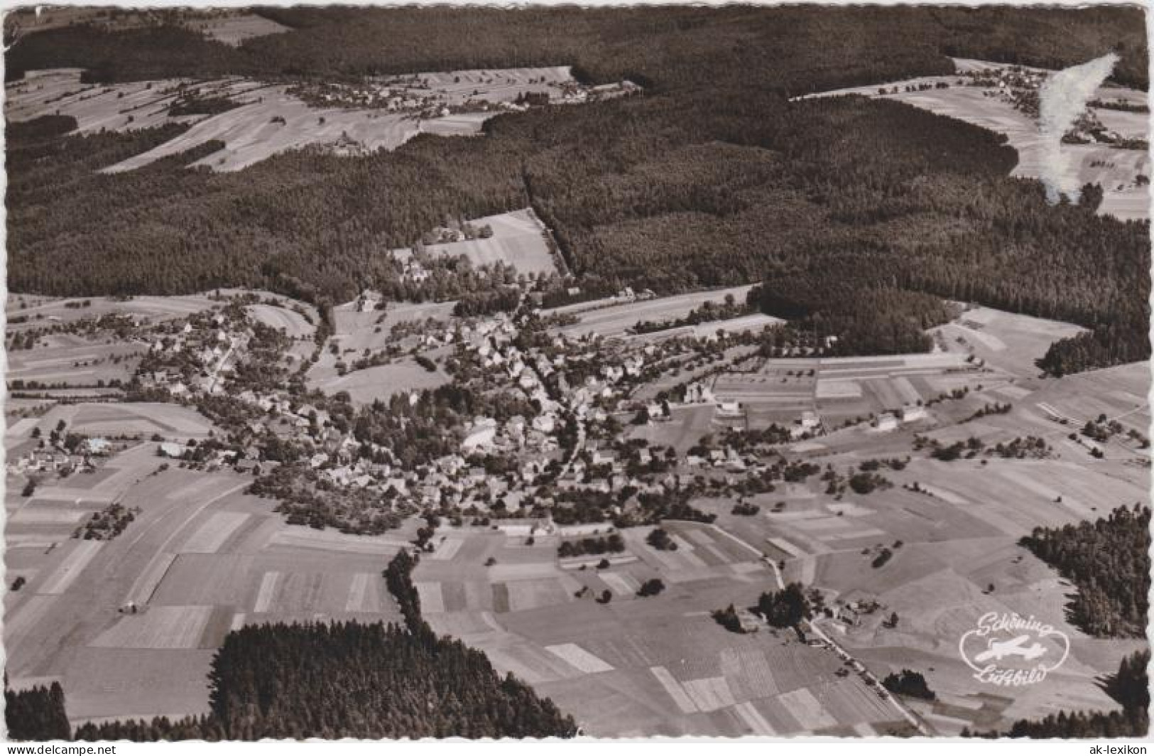 Ansichtskarte Schömberg (Schwarzwald) Fliegeraufnahme 1958 - Schömberg