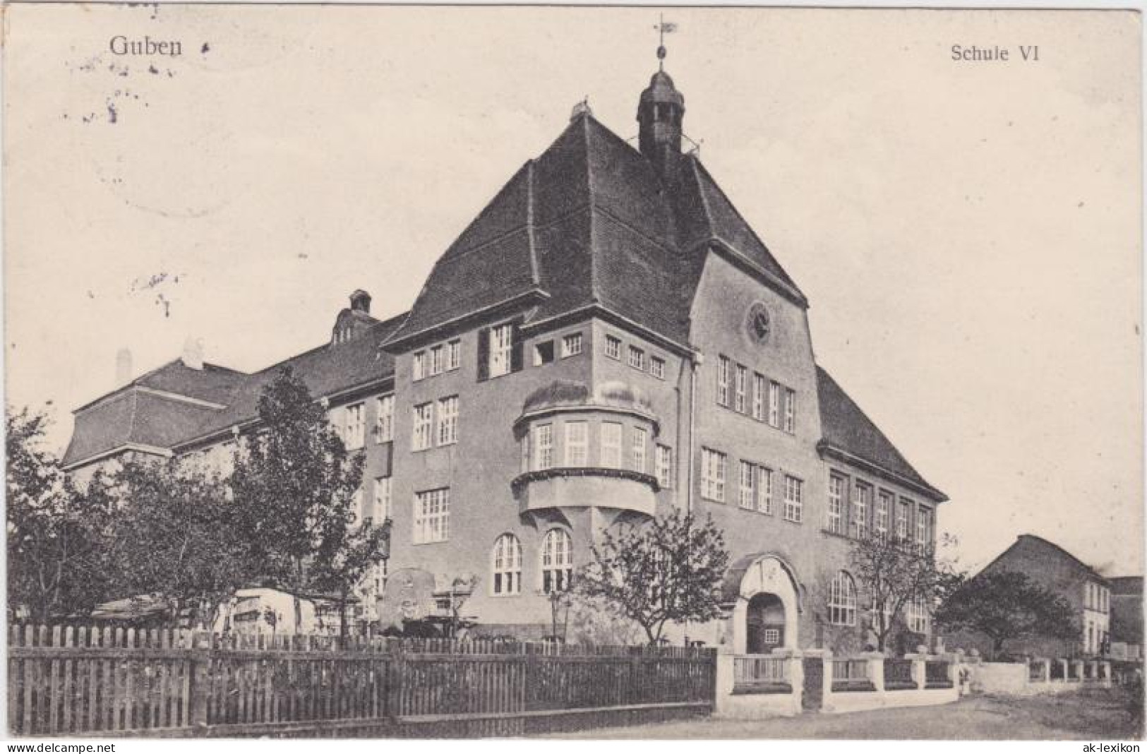 Ansichtskarte Guben Partie An Der Schule IV 1912  - Guben