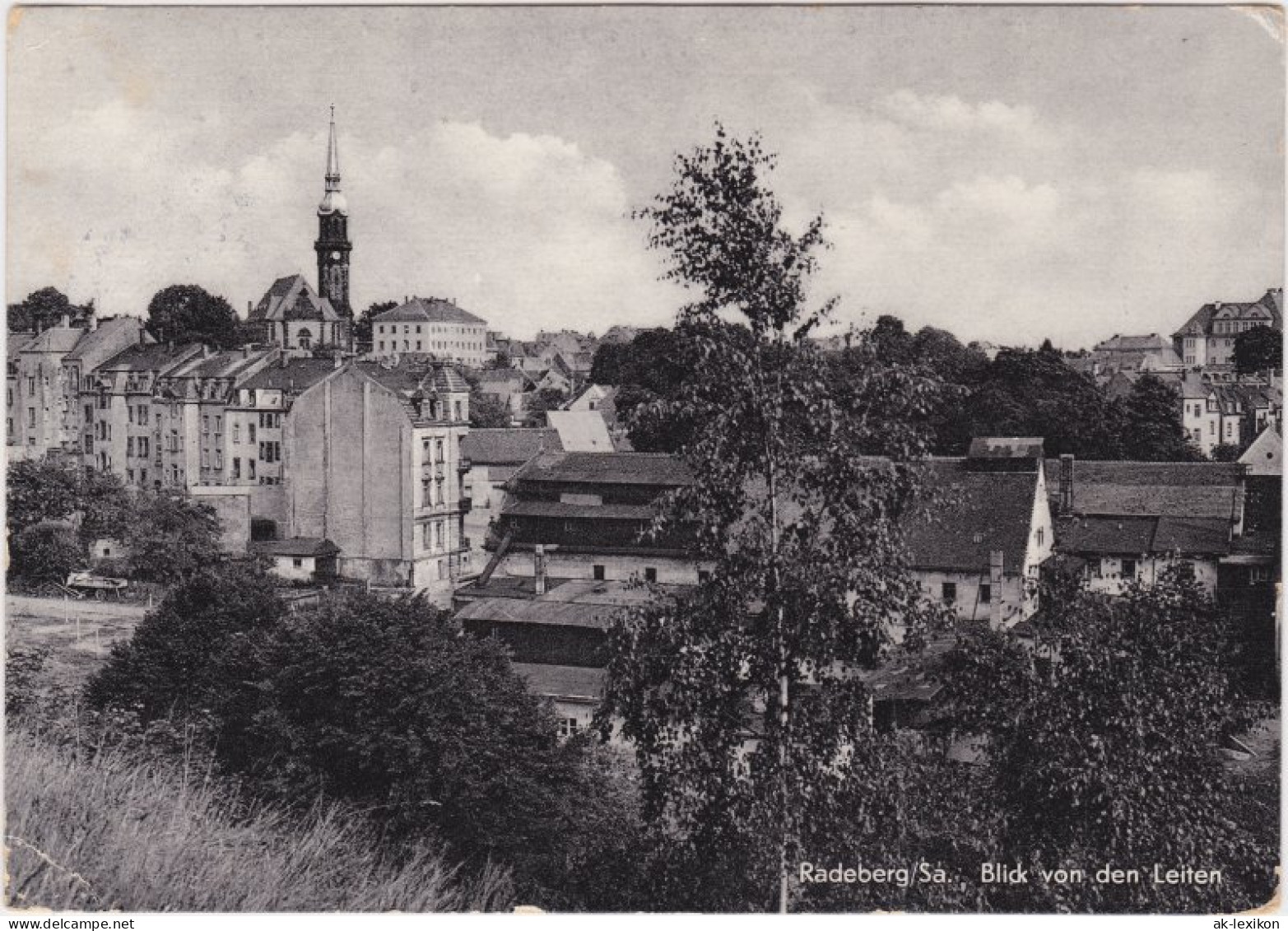 Ansichtskarte Radeberg Blick Auf Die Stadt Mit Wohnhäusern Und Kirche 1961 - Radeberg