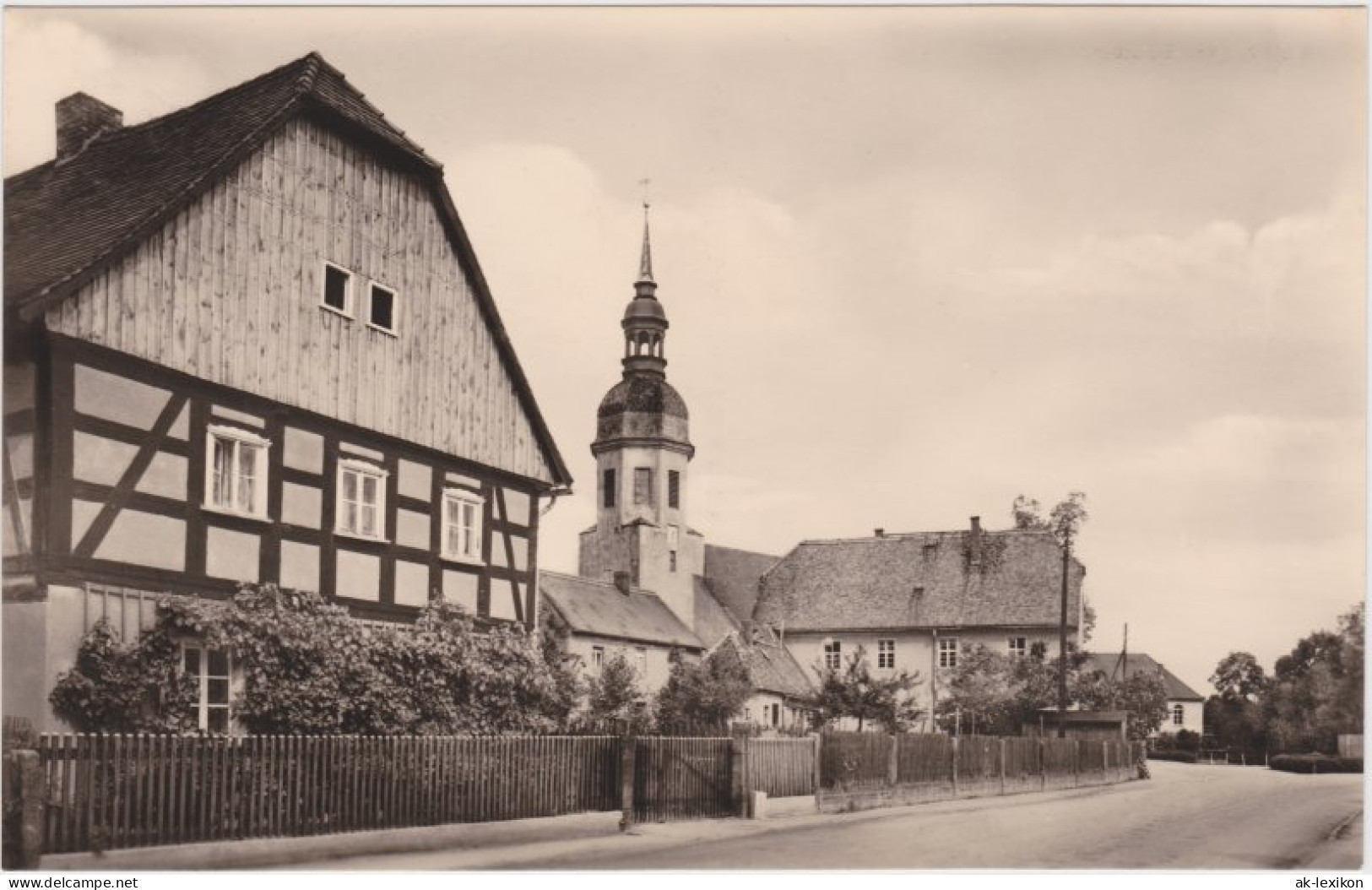 Ansichtskarte Klix-Großdubrau Wulka Dubrawa Dorfstraße Und Kirche 1965  - Grossdubrau Wulka Dubrawa