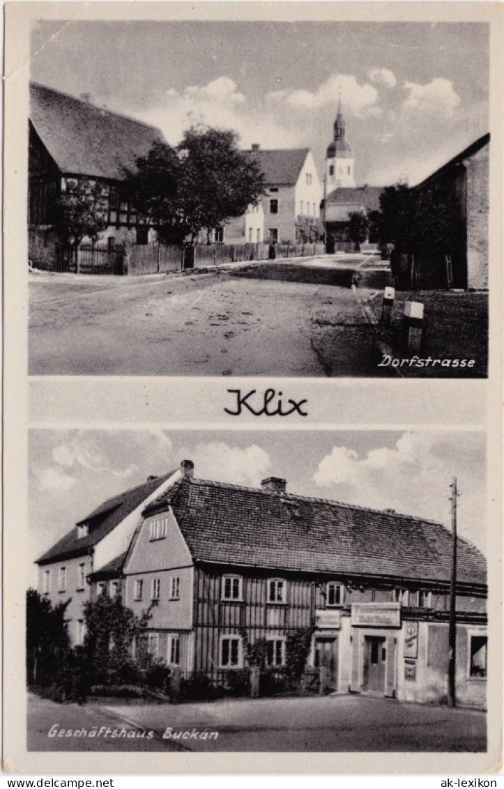 Klix-Großdubrau Wulka Dubrawa 2-Bild: Geschäftshaus Buckan Und Dorfstraße 1963 - Grossdubrau Wulka Dubrawa