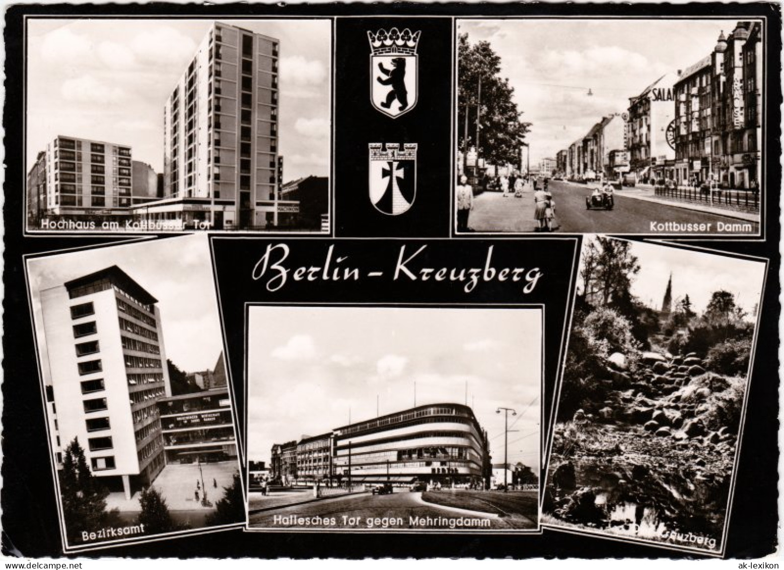 Kreuzberg-Berlin 5-Bild: Kottbusser Tor Mit Hochhaus, Bezirksamt 1964  - Kreuzberg