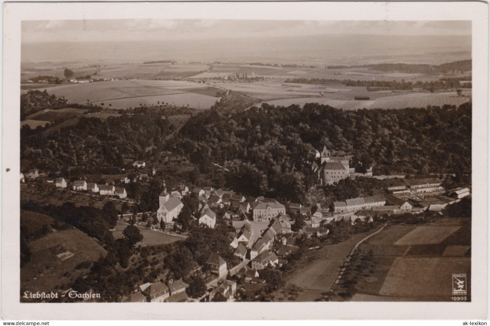 Ansichtskarte Liebstadt Luftbild 1937  - Liebstadt