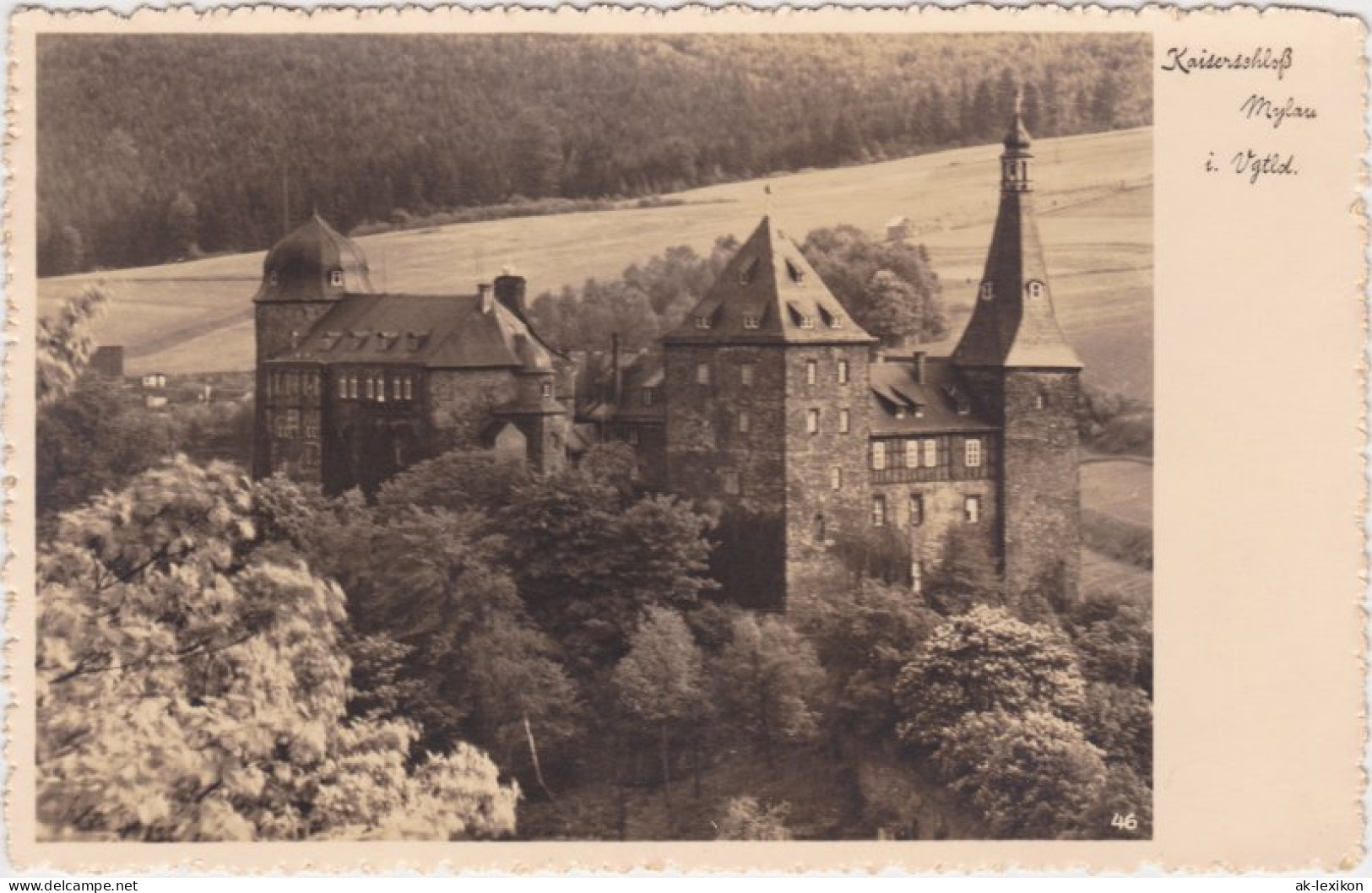 Ansichtskarte Mylau Blick Auf Das Kaiserschloss 1930  - Mylau