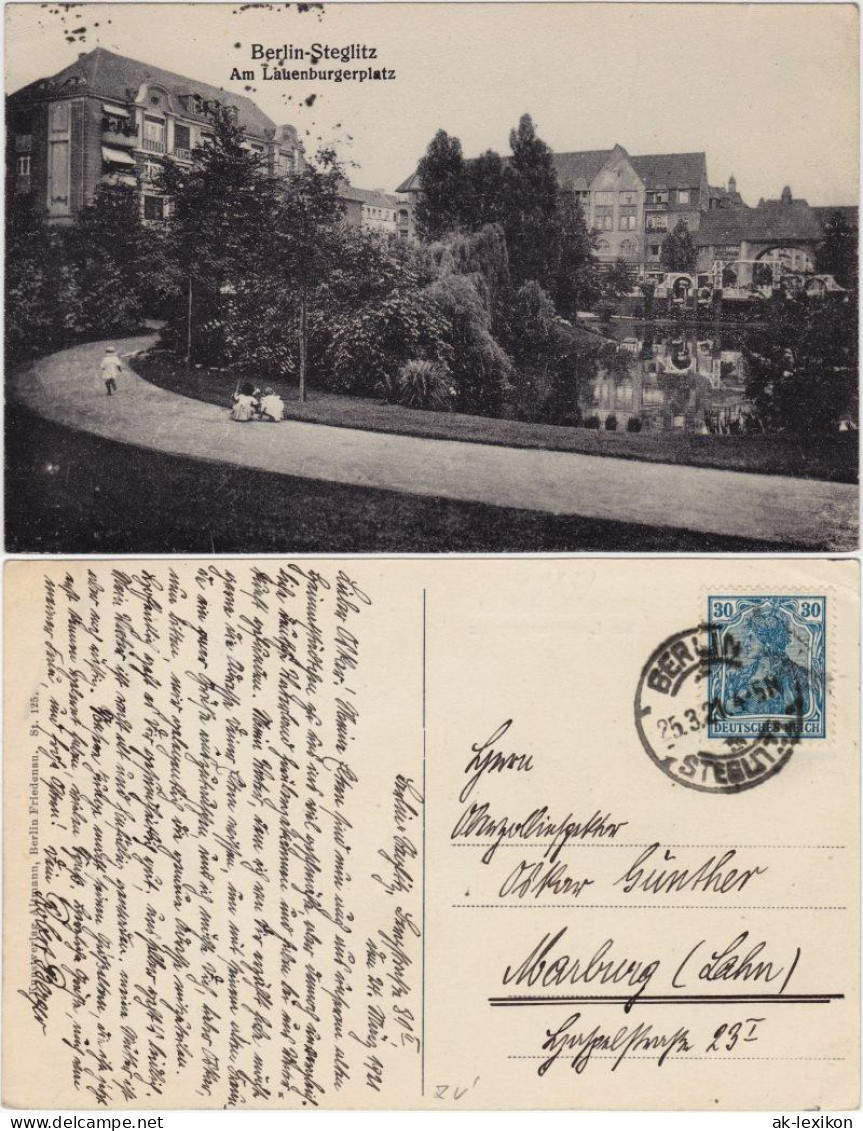Ansichtskarte Steglitz-Berlin Am Lauenburgerplatz 1921  - Steglitz