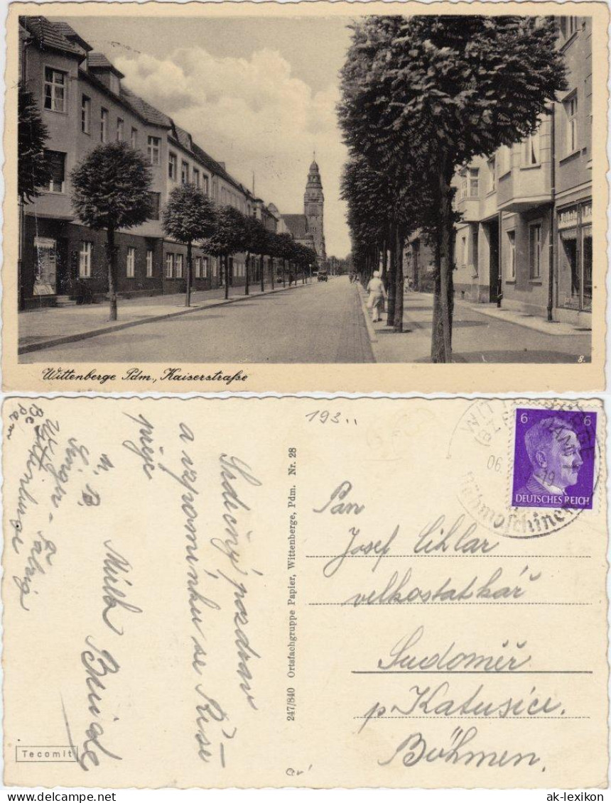 Ansichtskarte Wittenberge Kaiserstrasse 1943  - Wittenberge