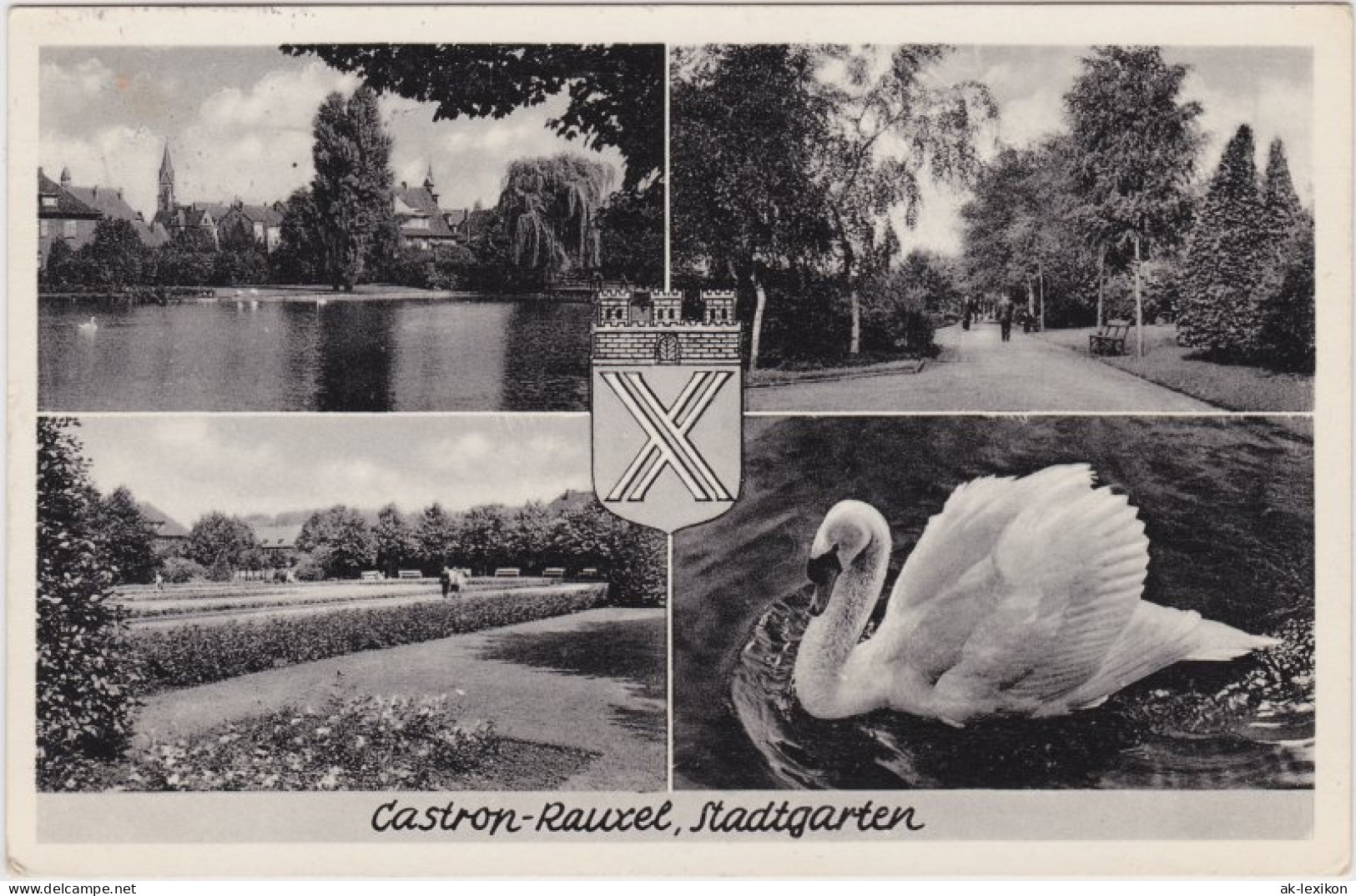 Ansichtskarte Castrop-Rauxel Mehrbild- Stadtgarten 1956  - Castrop-Rauxel