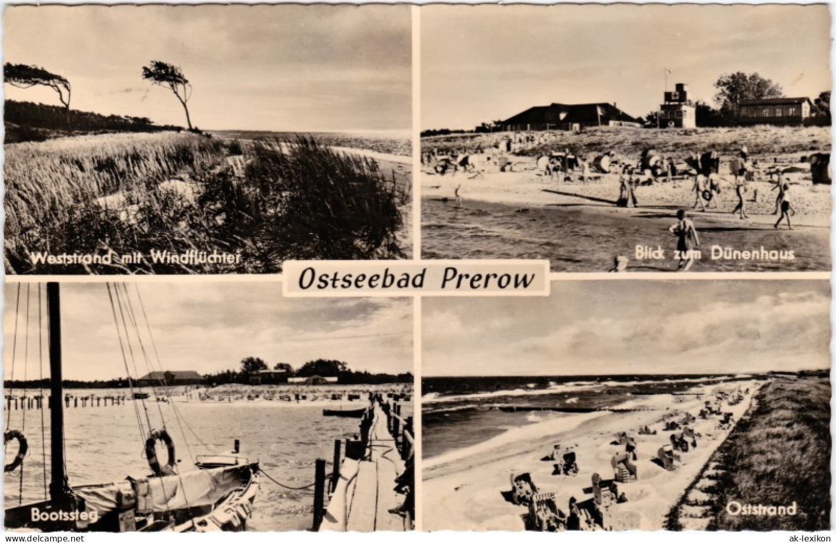 Ansichtskarte Prerow Mehrbildkarte: Bootssteg Und Strand 1963  - Seebad Prerow