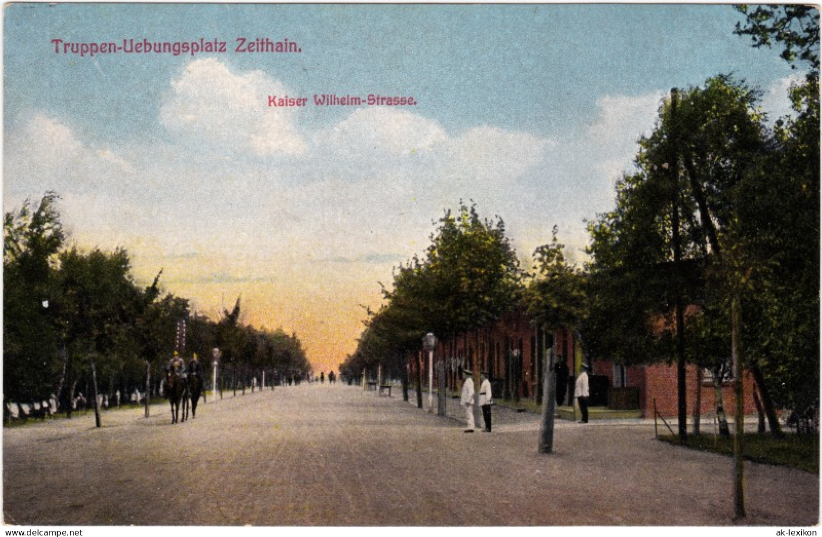 Ansichtskarte Zeithain Truppenübungsplatz - Kaiser Wilhelm-Straße  - Zeithain