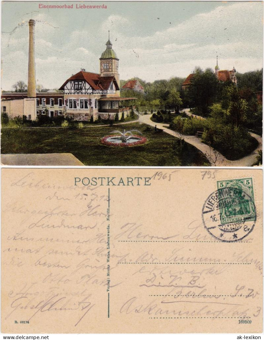 Ansichtskarte Bad Liebenwerda Partie Am Moorbad 1912  - Bad Liebenwerda