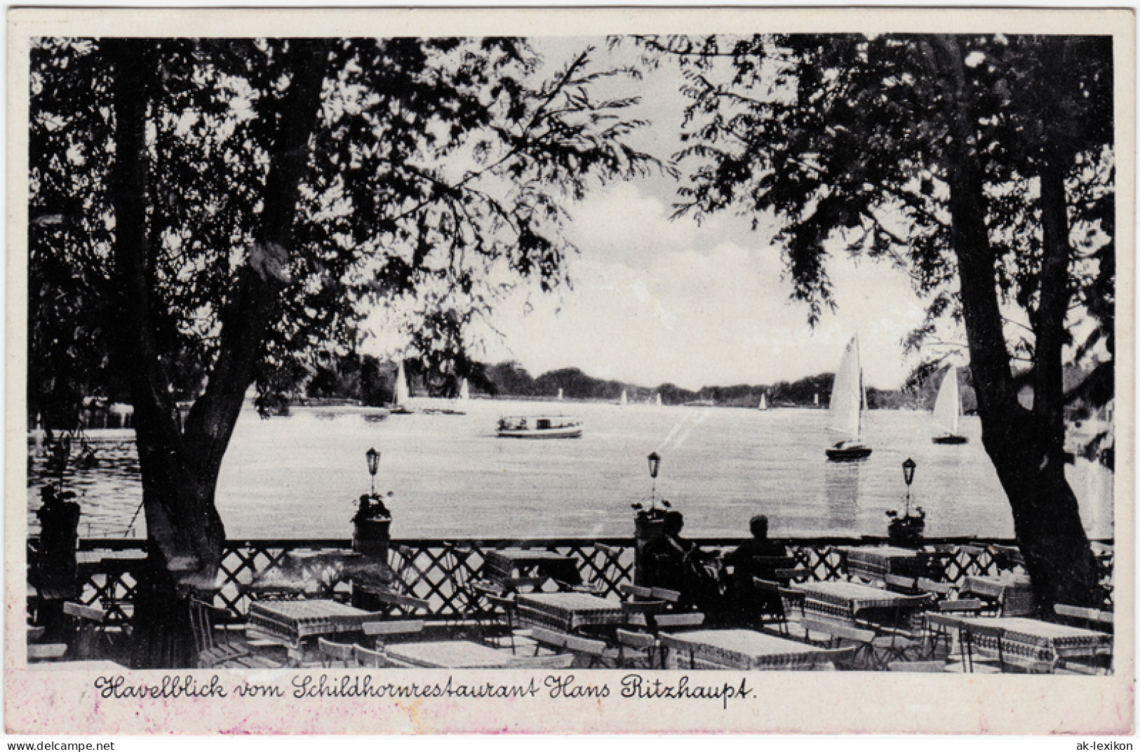 Ansichtskarte Grunewald-Berlin Havelblick Vom Schildhornerrestaurant 1934  - Grunewald