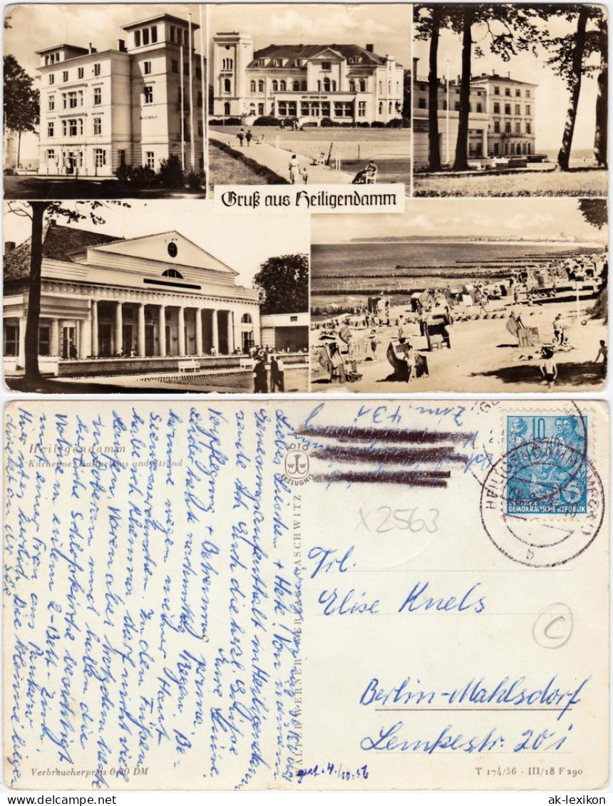 Ansichtskarte Heiligendamm-Bad Doberan Kurheime, Kurhaus Und Strand 1956 - Heiligendamm