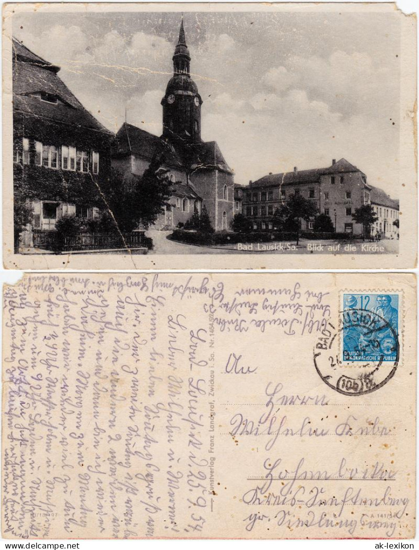 Ansichtskarte Bad Lausick Lausigk Blick Auf Die Kirche 1954 - Bad Lausick