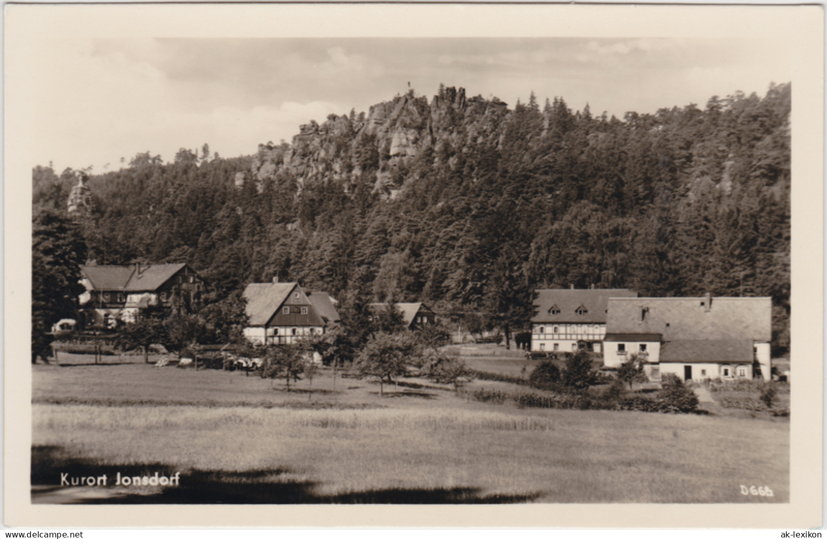 Ansichtskarte Jonsdorf Blick Nach Dem Nonnenfelsen 1956 - Jonsdorf