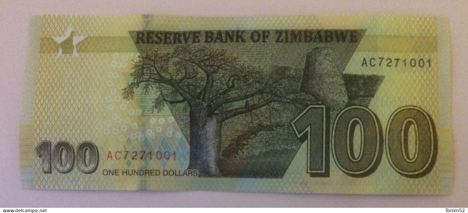 ZIMBABWE 100 Dolars UNC - Zimbabwe