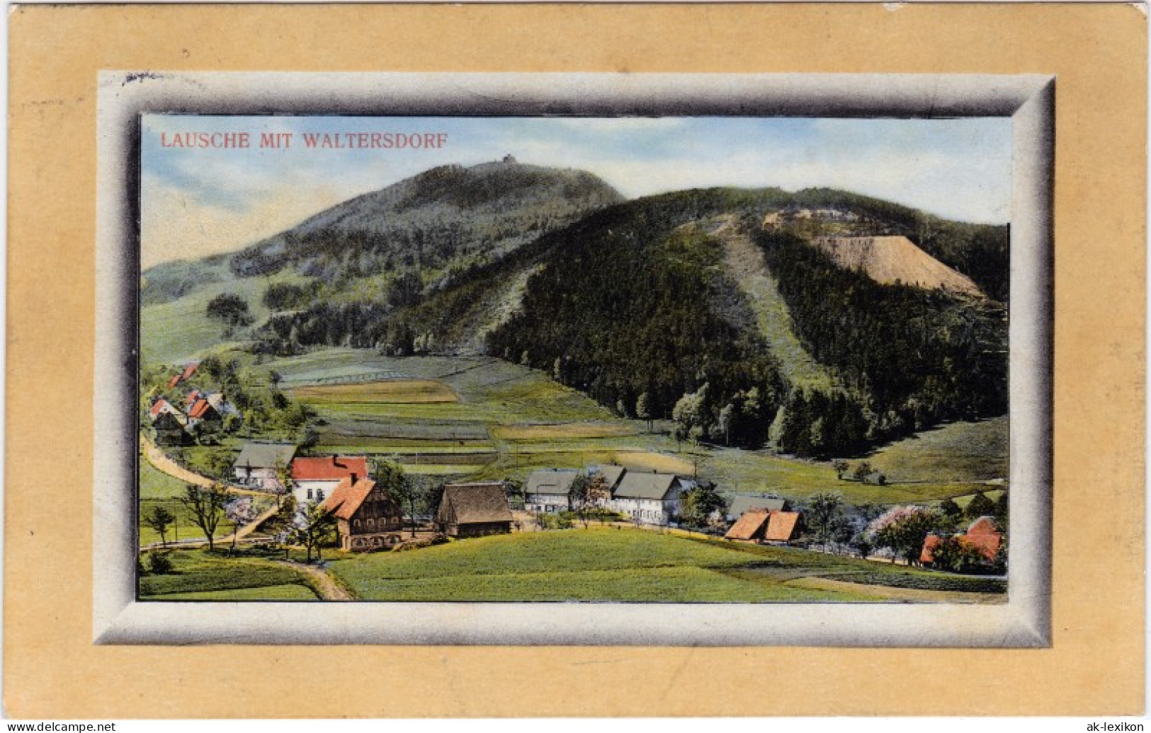 Waltersdorf-Großschönau (Sachsen) Panorama (Parcepartout) 1911  - Grossschoenau (Sachsen)