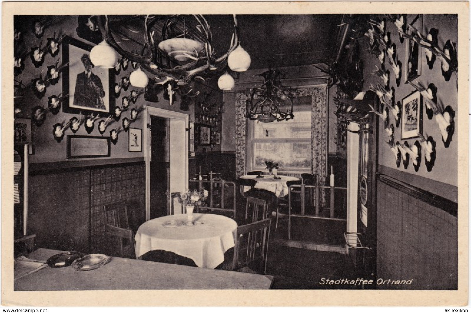 Ansichtskarte Ortrand Stadtkaffee - Saal 1932  - Ortrand