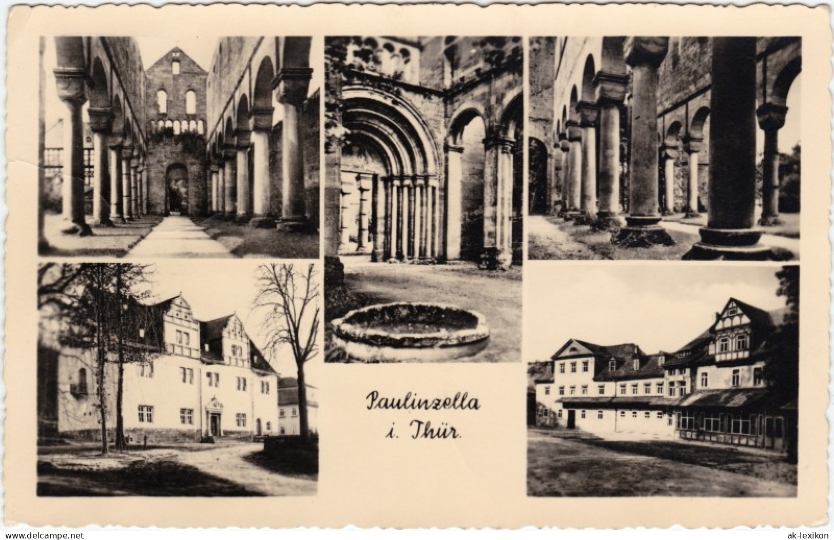 Ansichtskarte Paulinzella-Stadtilm Kloster Paulinzella - 5 Ansichten 1960  - Stadtilm