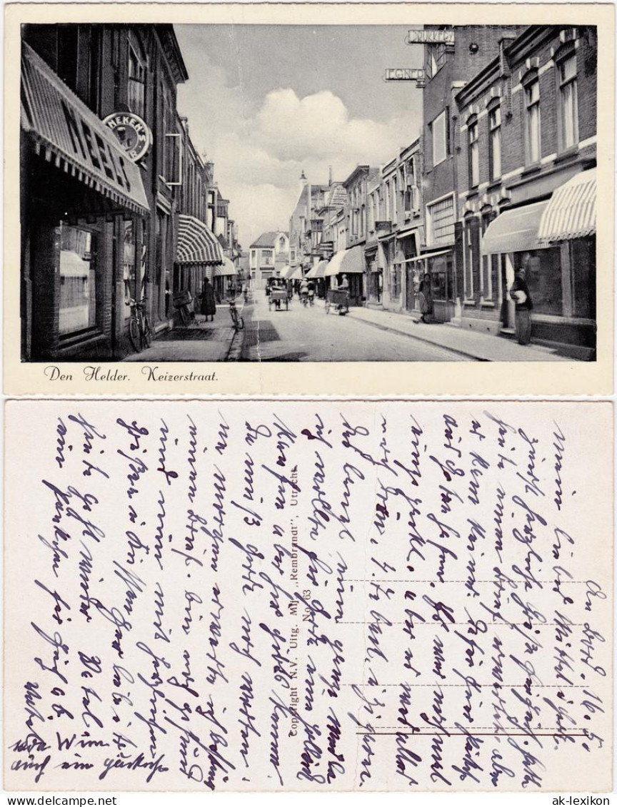 Postkaart Den Helder Keizerstraat 1950  - Den Helder