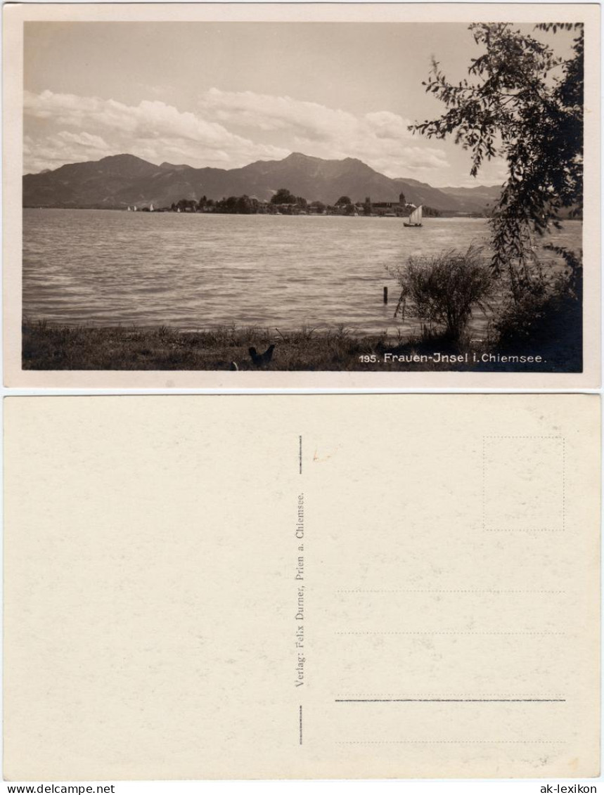 Chiemsee Fraueninsel Im Chiemsee Foto Ansichtskarte 1932 - Chiemgauer Alpen